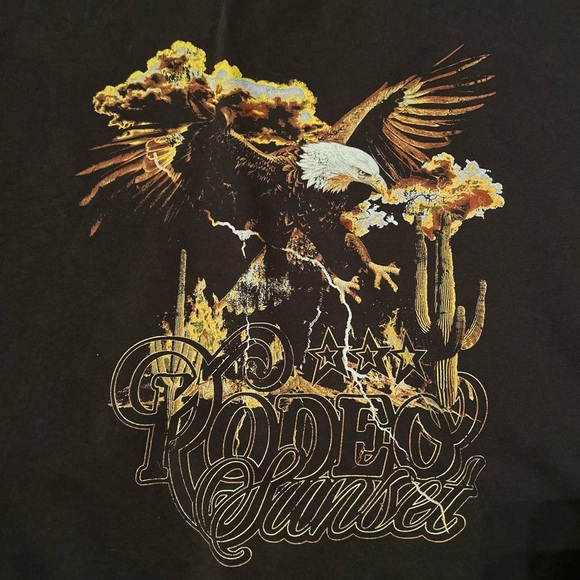 Rodeo Sunset Graphic Men's Sweater - Black - Picture 4 of 6